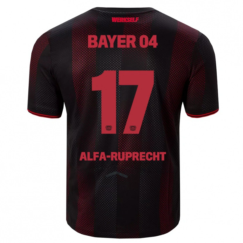 Danxen Uomo Maglia Farid Alfa-Ruprecht #17 Nero Rosso Kit Gara Home 2025/26 Maglietta