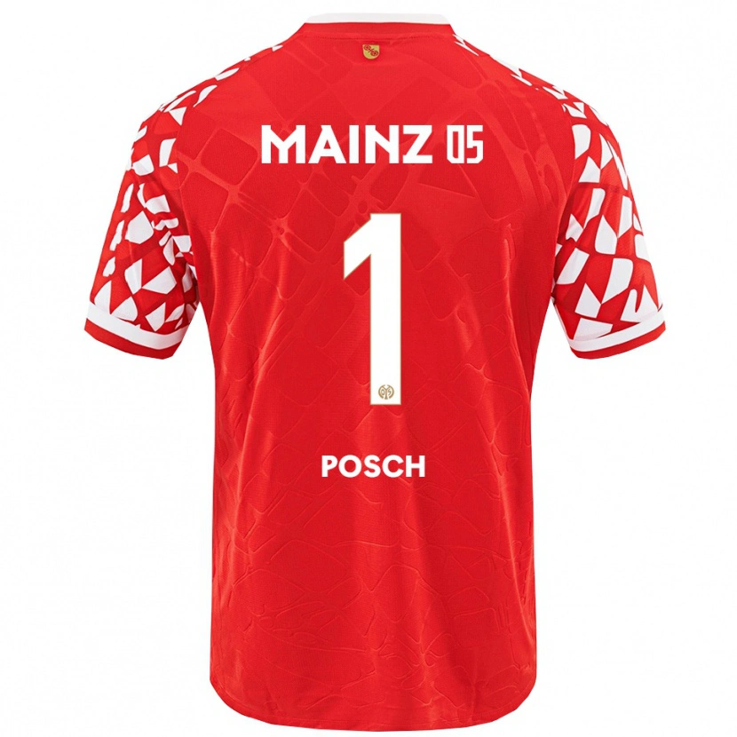 Danxen Uomo Maglia Daniel Posch #1 Rosso Bianco Kit Gara Home 2025/26 Maglietta