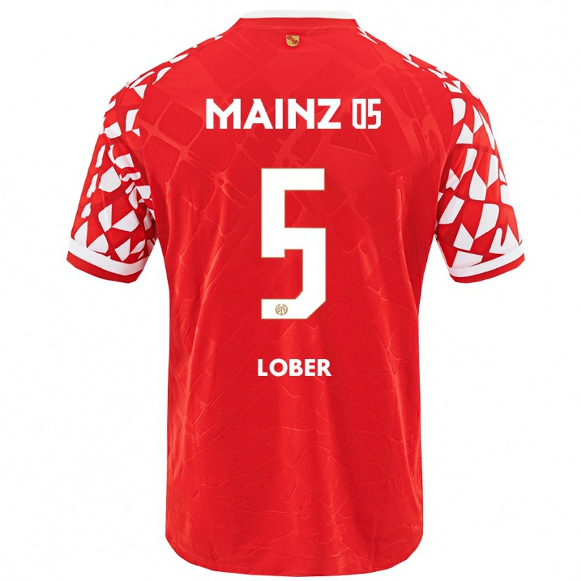 Danxen Uomo Maglia Jana Löber #5 Rosso Bianco Kit Gara Home 2025/26 Maglietta