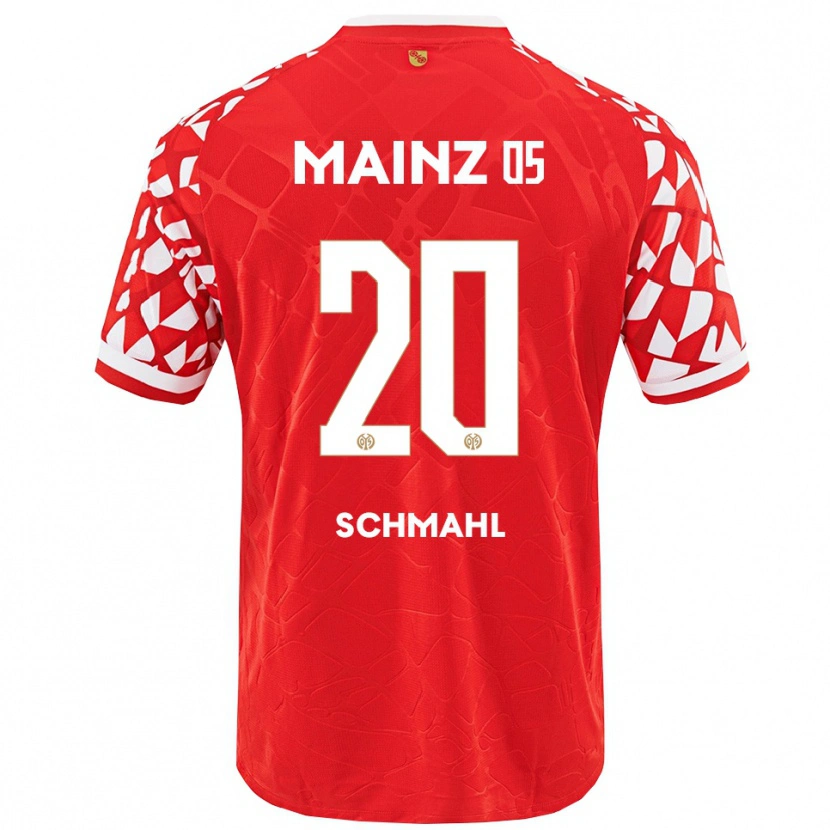 Danxen Uomo Maglia Laura Schmahl #20 Rosso Bianco Kit Gara Home 2025/26 Maglietta