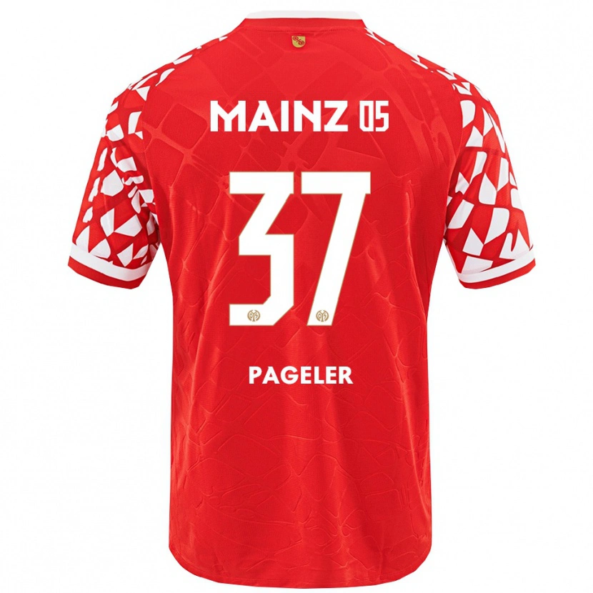 Danxen Uomo Maglia Maja Pageler #37 Rosso Bianco Kit Gara Home 2025/26 Maglietta