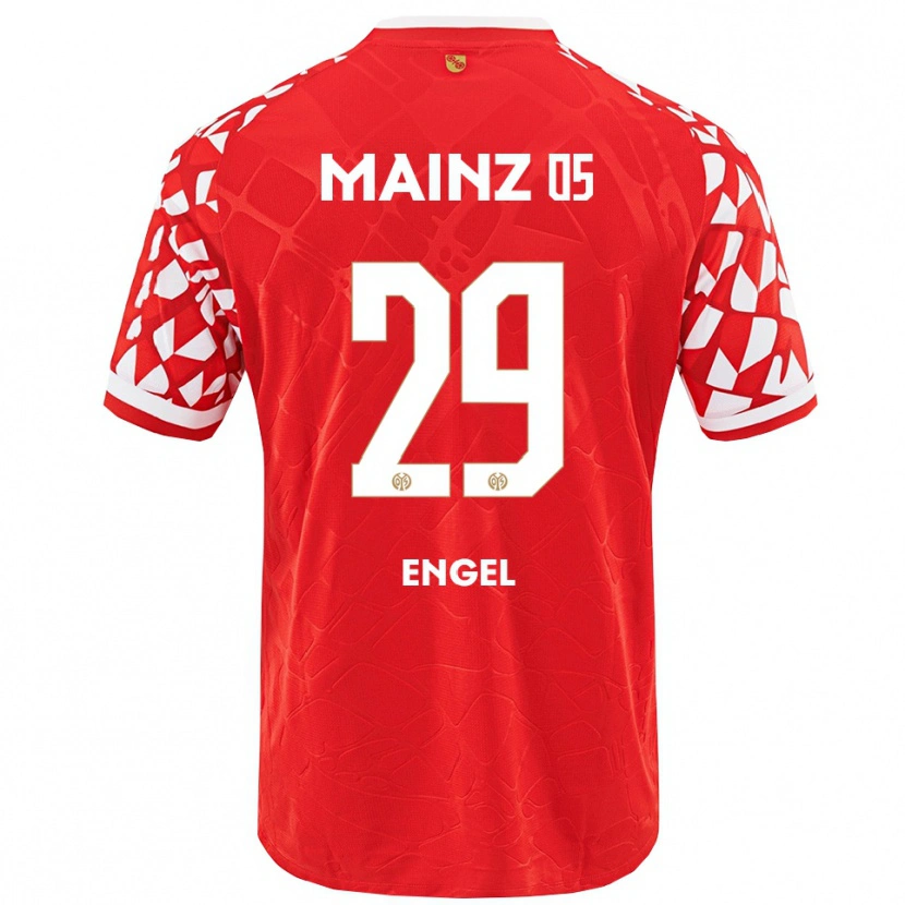 Danxen Uomo Maglia Fritz Engel #29 Rosso Bianco Kit Gara Home 2025/26 Maglietta