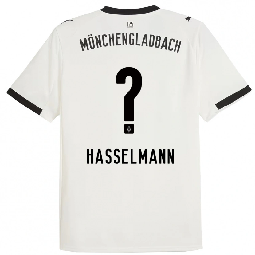 Danxen Uomo Maglia Nina Hasselmann #0 Bianco Nero Kit Gara Home 2025/26 Maglietta