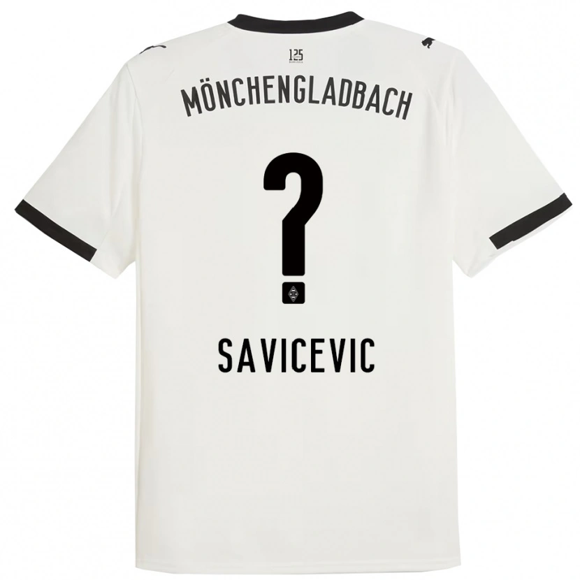Danxen Uomo Maglia Stefan Savicevic #0 Bianco Nero Kit Gara Home 2025/26 Maglietta