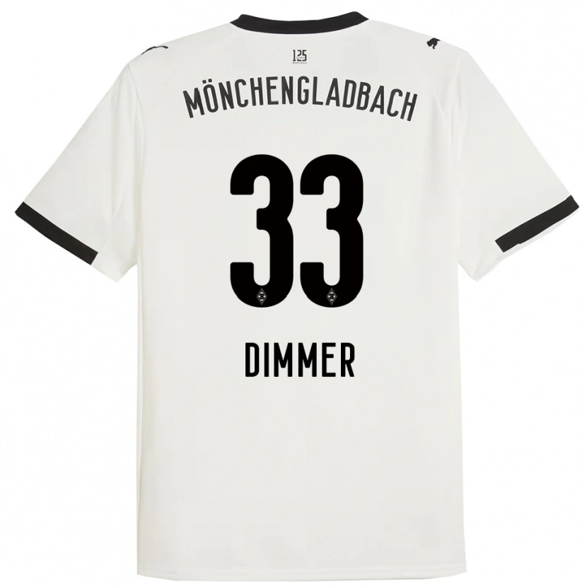 Danxen Uomo Maglia Florian Dimmer #33 Bianco Nero Kit Gara Home 2025/26 Maglietta