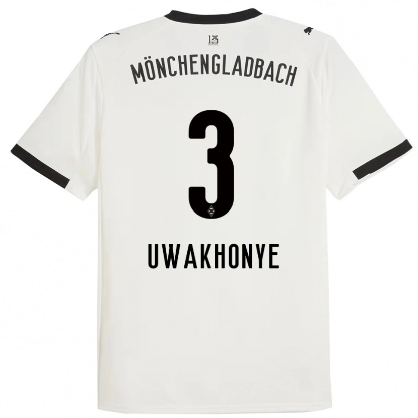 Danxen Uomo Maglia Joshua Uwakhonye #3 Bianco Nero Kit Gara Home 2025/26 Maglietta