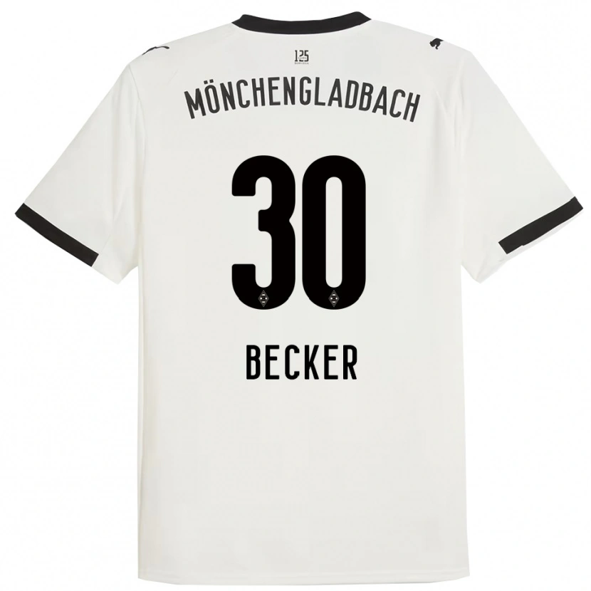 Danxen Uomo Maglia Benjamin Becker #30 Bianco Nero Kit Gara Home 2025/26 Maglietta
