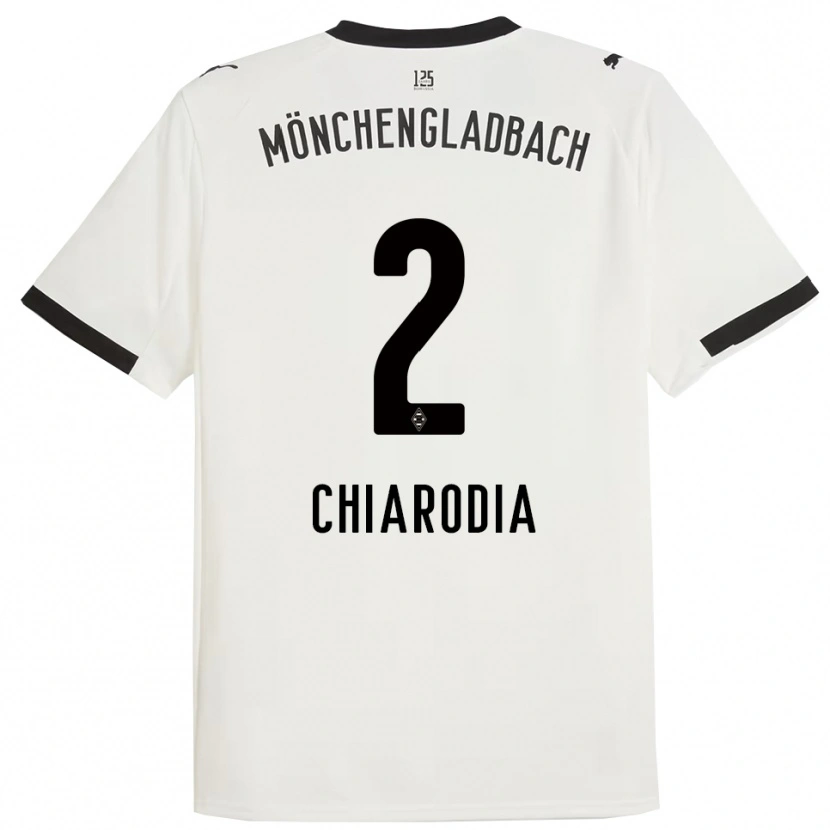 Danxen Uomo Maglia Fabio Chiarodia #2 Bianco Nero Kit Gara Home 2025/26 Maglietta