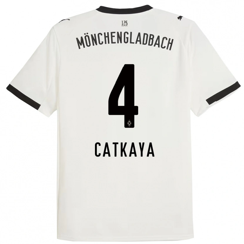 Danxen Uomo Maglia Talha Catkaya #4 Bianco Nero Kit Gara Home 2025/26 Maglietta