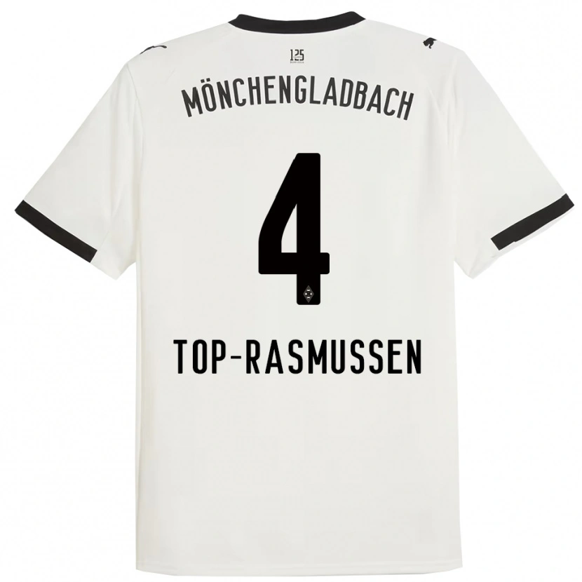 Danxen Uomo Maglia Tristan Top-Rasmussen #4 Bianco Nero Kit Gara Home 2025/26 Maglietta