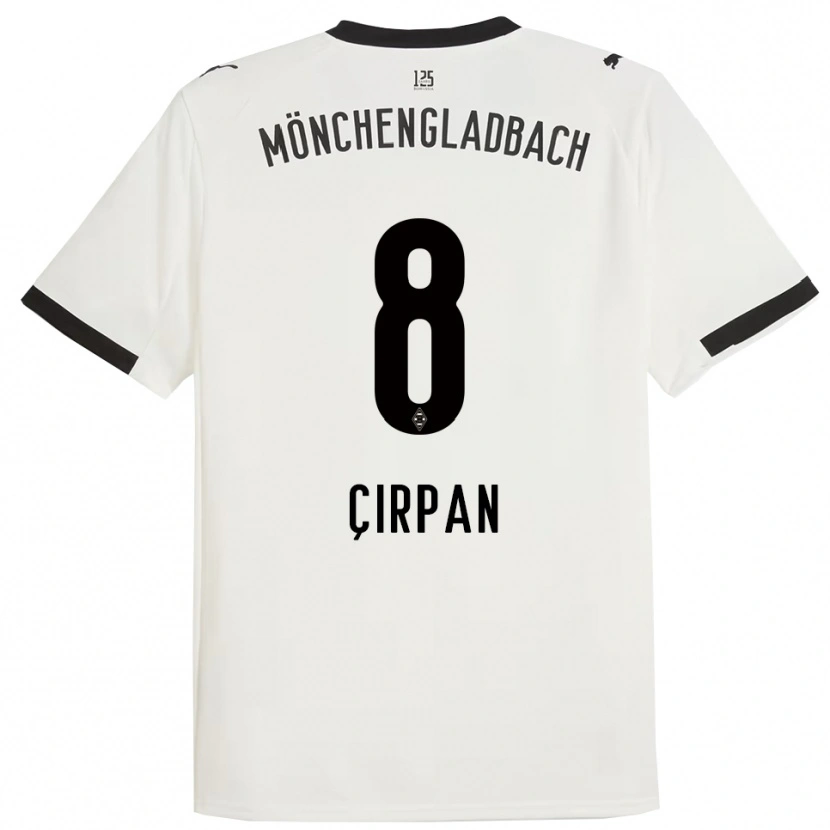 Danxen Uomo Maglia Kemal Çırpan #8 Bianco Nero Kit Gara Home 2025/26 Maglietta