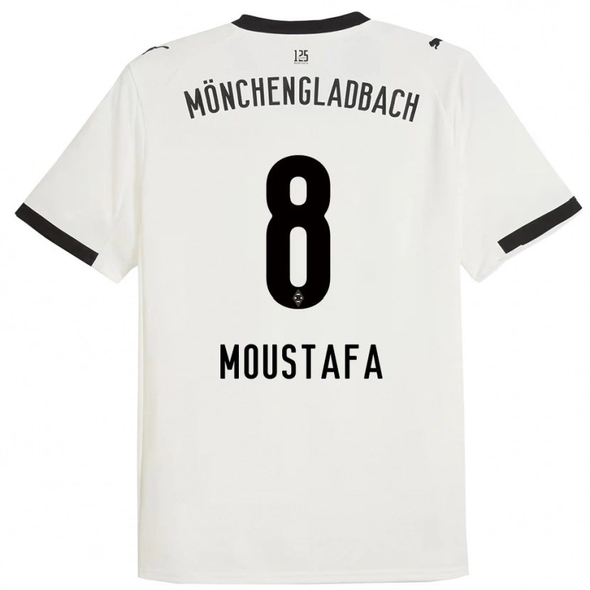 Danxen Uomo Maglia Moustafa Ashraf Moustafa #8 Bianco Nero Kit Gara Home 2025/26 Maglietta