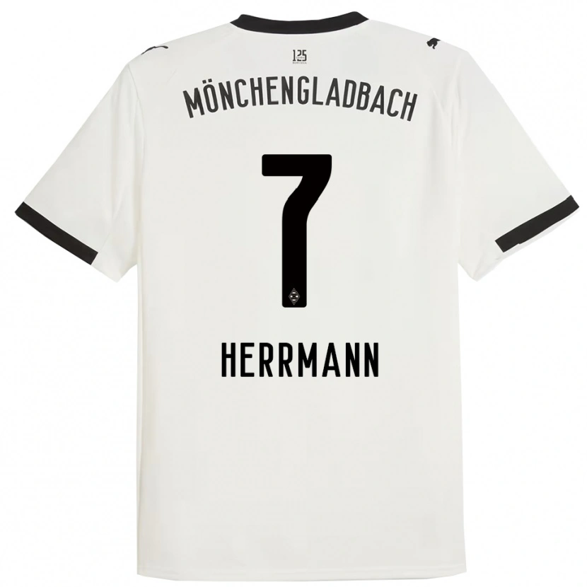 Danxen Uomo Maglia Patrick Herrmann #7 Bianco Nero Kit Gara Home 2025/26 Maglietta