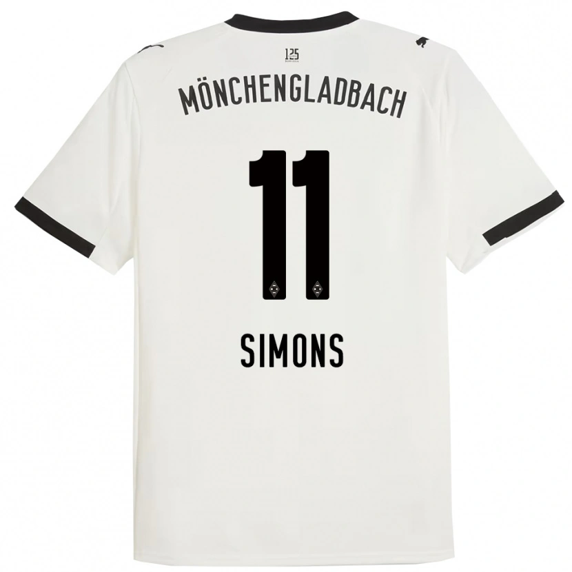Danxen Uomo Maglia Kelly Simons #11 Bianco Nero Kit Gara Home 2025/26 Maglietta