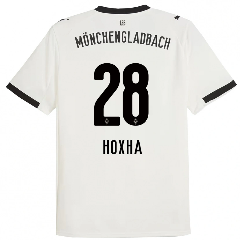 Danxen Uomo Maglia Flavjo Hoxha #28 Bianco Nero Kit Gara Home 2025/26 Maglietta