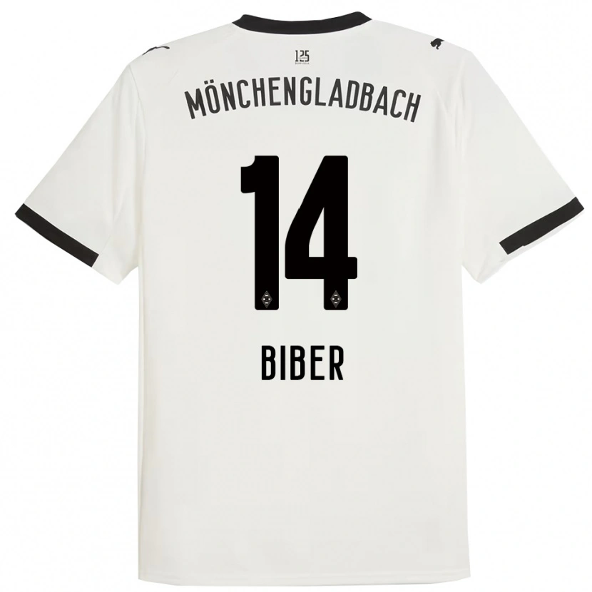Danxen Uomo Maglia Edin Biber #14 Bianco Nero Kit Gara Home 2025/26 Maglietta