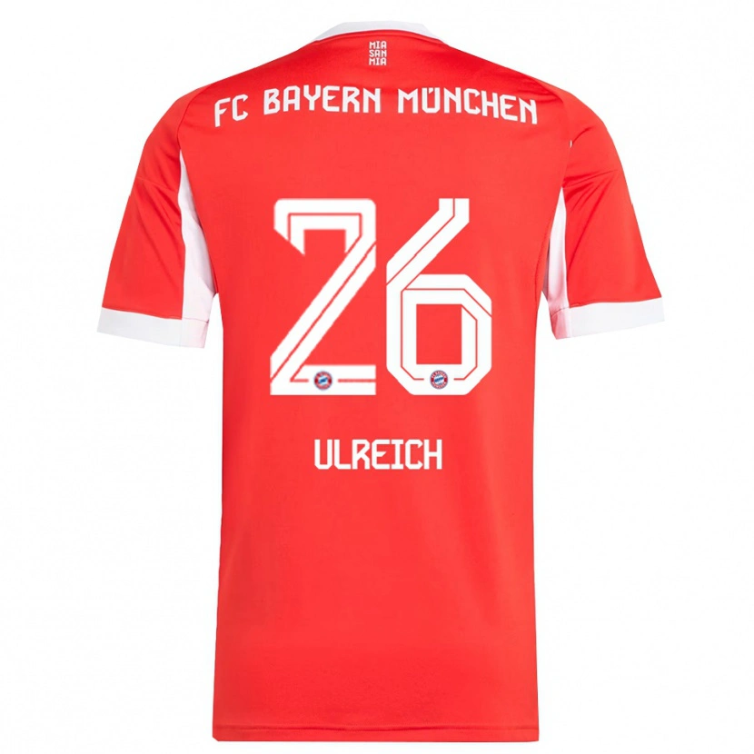 Danxen Uomo Maglia Sven Ulreich #26 Rosso Bianco Kit Gara Home 2025/26 Maglietta