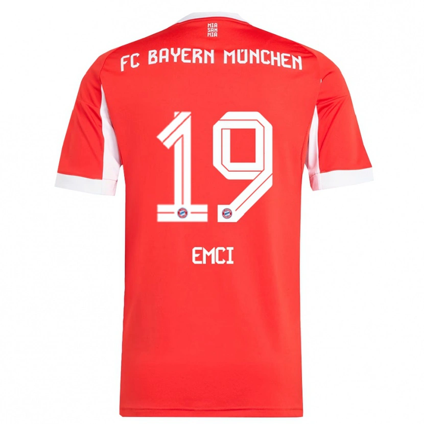 Danxen Uomo Maglia Ben Emci #19 Rosso Bianco Kit Gara Home 2025/26 Maglietta