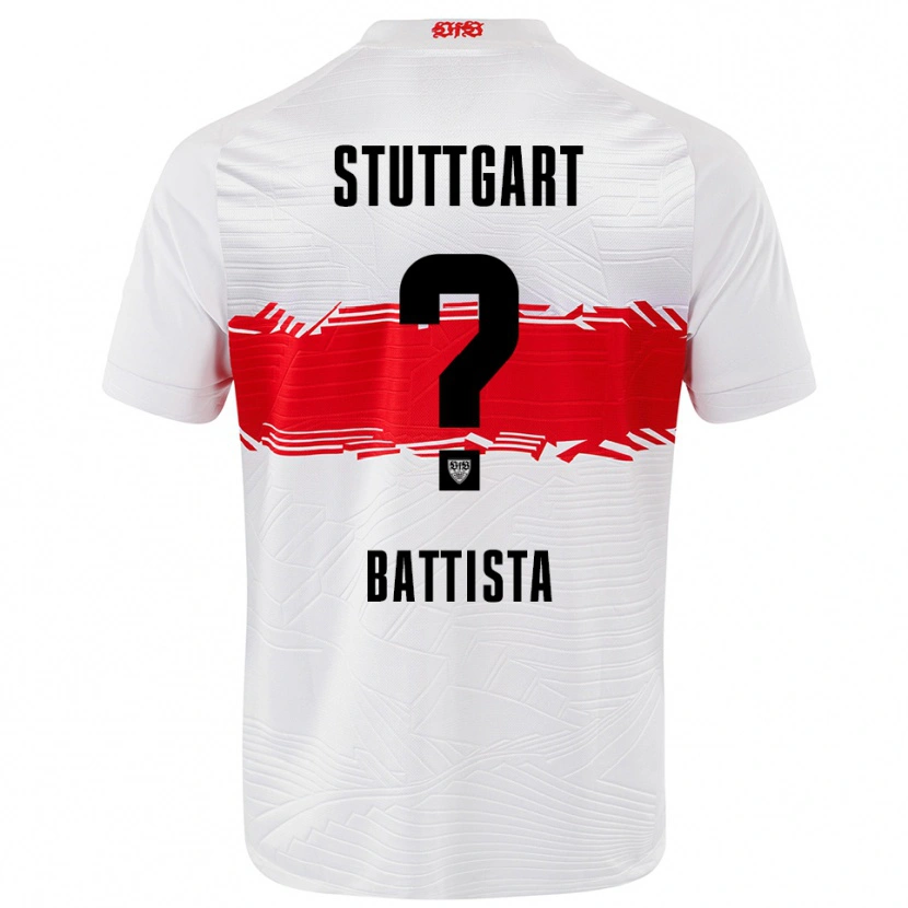 Danxen Uomo Maglia Luca Battista #0 Bianco Rosso Kit Gara Home 2025/26 Maglietta