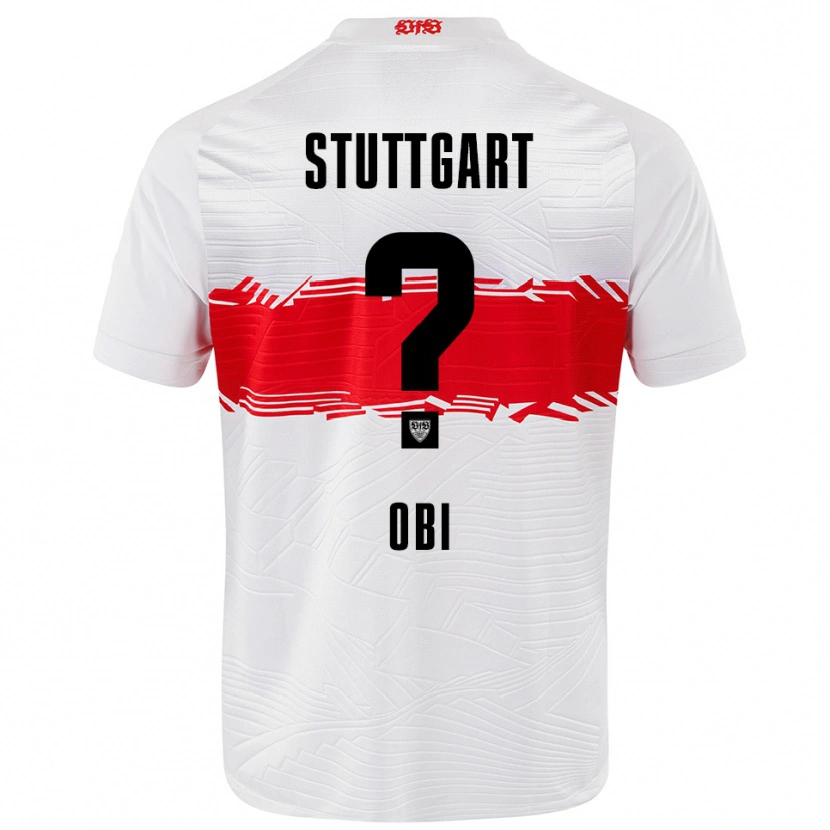 Danxen Uomo Maglia Collin Obi #0 Bianco Rosso Kit Gara Home 2025/26 Maglietta