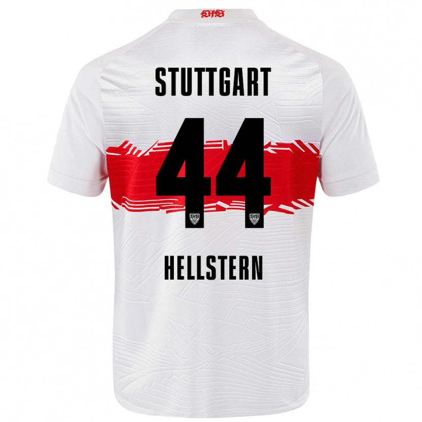 Danxen Uomo Maglia Florian Hellstern #44 Bianco Rosso Kit Gara Home 2025/26 Maglietta