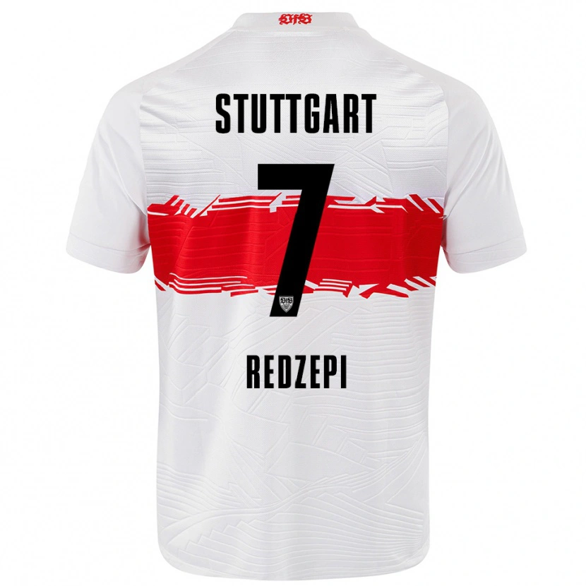 Danxen Uomo Maglia Dafina Redzepi #7 Bianco Rosso Kit Gara Home 2025/26 Maglietta