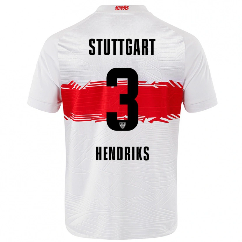 Danxen Uomo Maglia Ramon Hendriks #3 Bianco Rosso Kit Gara Home 2025/26 Maglietta
