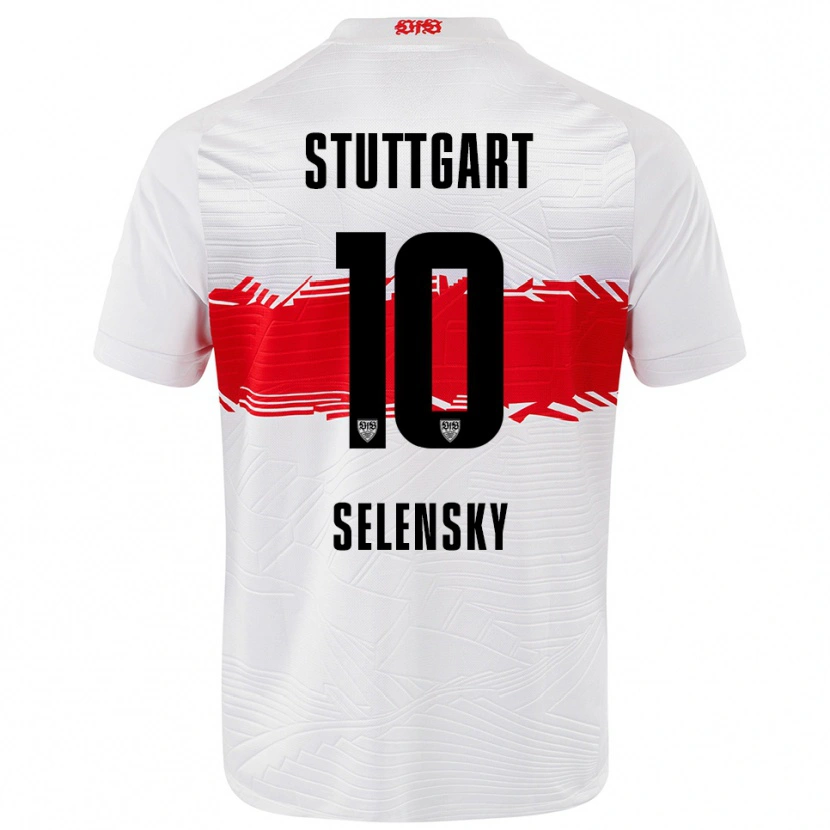 Danxen Uomo Maglia Anja Selensky #10 Bianco Rosso Kit Gara Home 2025/26 Maglietta