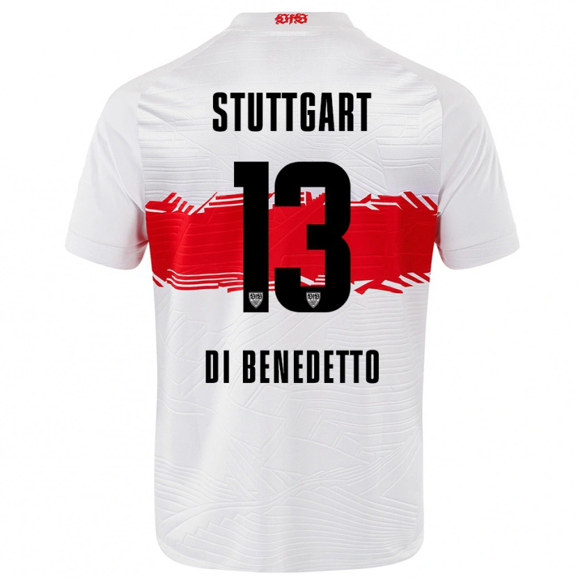 Danxen Uomo Maglia Massimo Di Benedetto #13 Bianco Rosso Kit Gara Home 2025/26 Maglietta