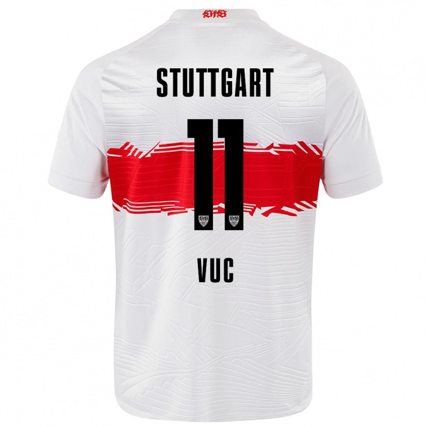 Danxen Uomo Maglia Patrick Vuc #11 Bianco Rosso Kit Gara Home 2025/26 Maglietta