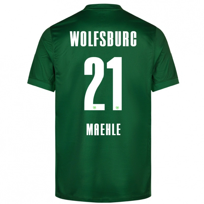 Danxen Uomo Maglia Joakim Maehle #21 Verde Bianco Kit Gara Home 2025/26 Maglietta
