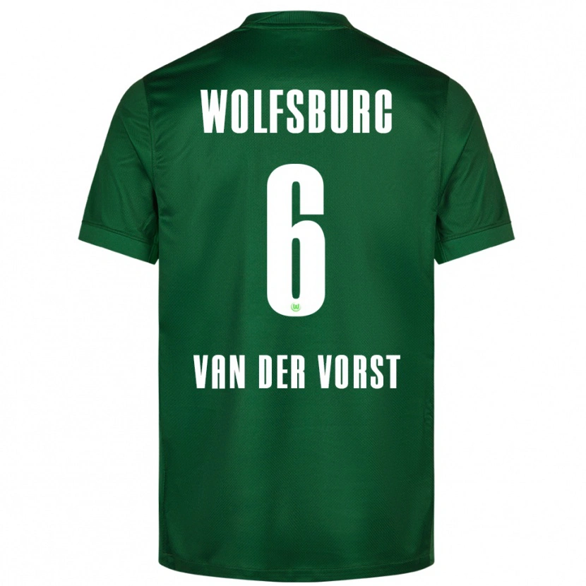 Danxen Uomo Maglia Fynn Van Der Vorst #6 Verde Bianco Kit Gara Home 2025/26 Maglietta