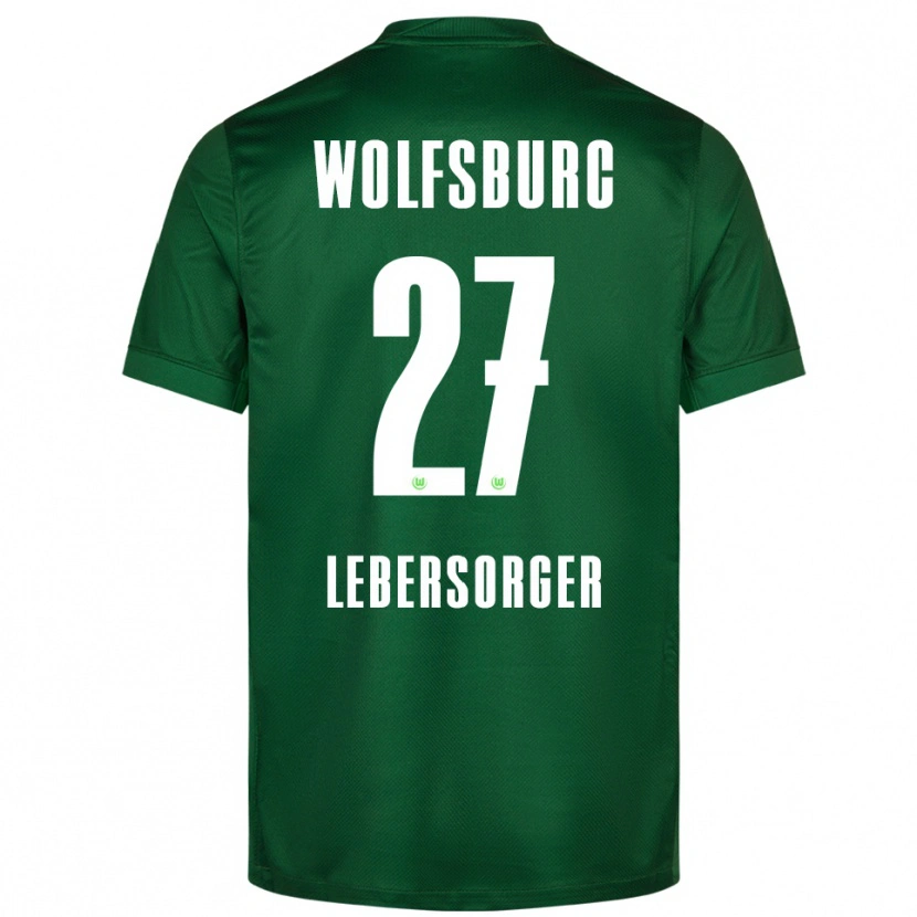 Danxen Uomo Maglia Kevin Lebersorger #27 Verde Bianco Kit Gara Home 2025/26 Maglietta