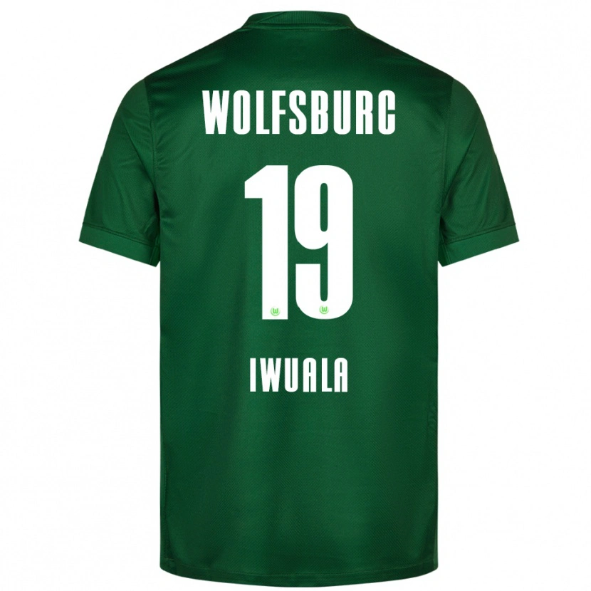 Danxen Uomo Maglia Chisom Iwuala #19 Verde Bianco Kit Gara Home 2025/26 Maglietta