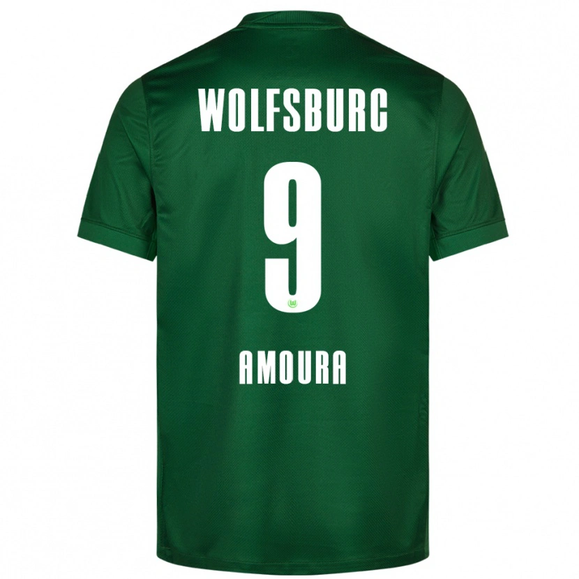 Danxen Uomo Maglia Mohamed Amoura #9 Verde Bianco Kit Gara Home 2025/26 Maglietta