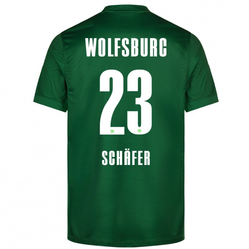 Danxen Uomo Maglia Elia Schäfer #23 Verde Bianco Kit Gara Home 2025/26 Maglietta