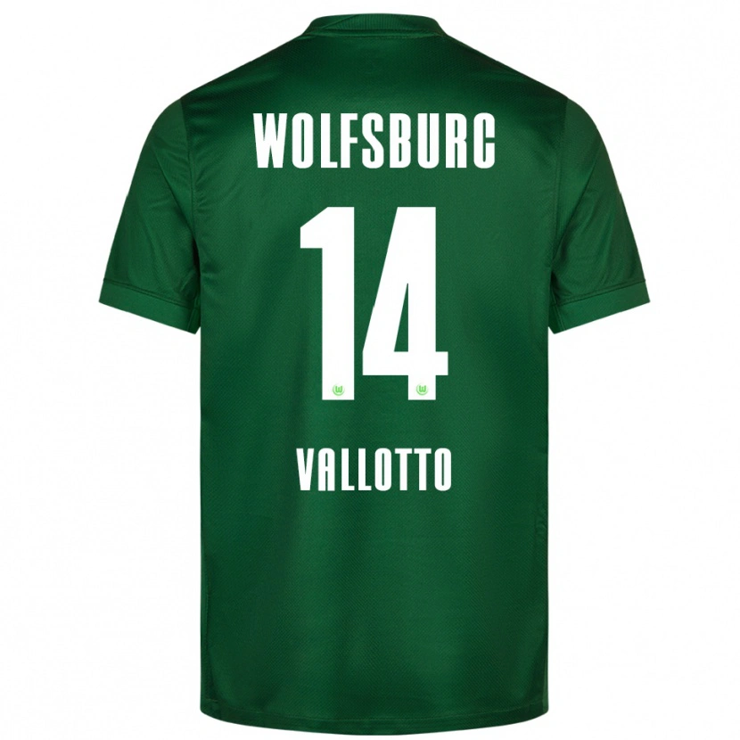 Danxen Uomo Maglia Smilla Vallotto #14 Verde Bianco Kit Gara Home 2025/26 Maglietta