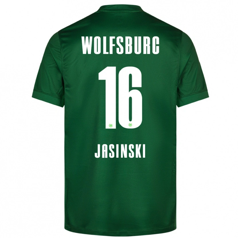 Danxen Uomo Maglia Mateusz Jasinski #16 Verde Bianco Kit Gara Home 2025/26 Maglietta
