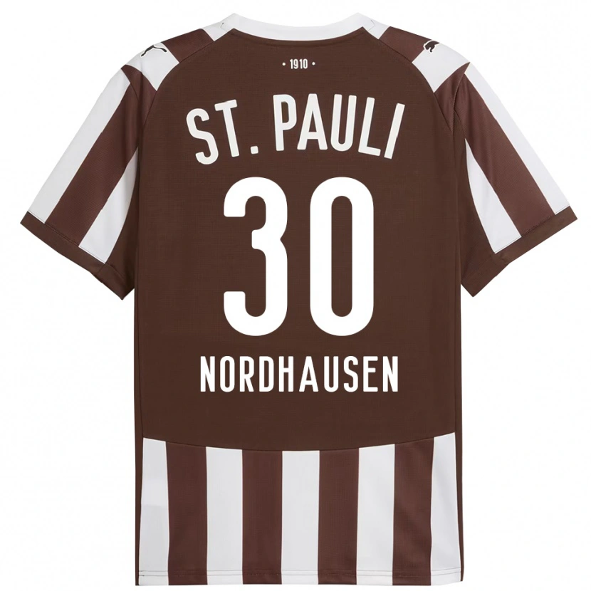 Danxen Uomo Maglia Neele Nordhausen #30 Caffè Bianco Kit Gara Home 2025/26 Maglietta