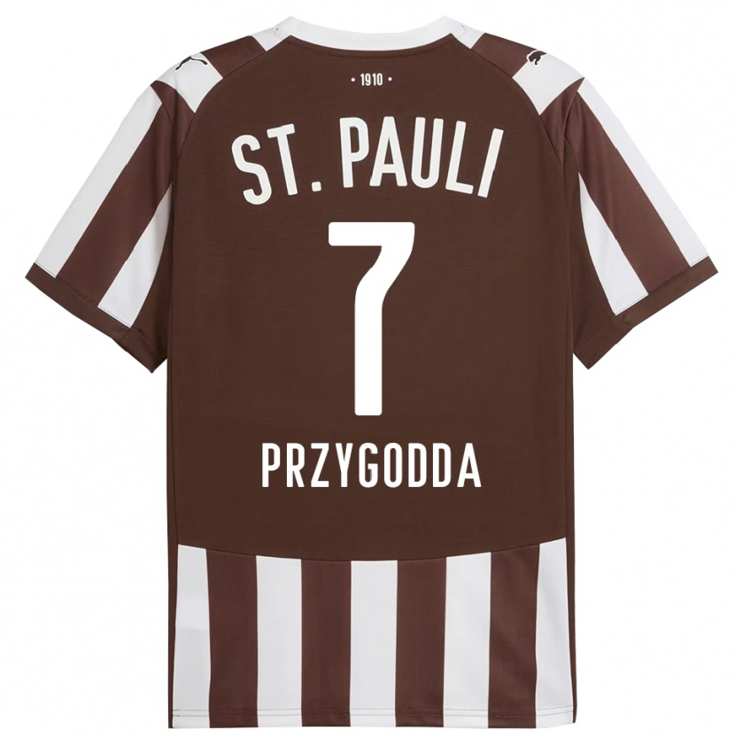 Danxen Uomo Maglia Claudio Fabrizio Gonzalez Przygodda #7 Caffè Bianco Kit Gara Home 2025/26 Maglietta