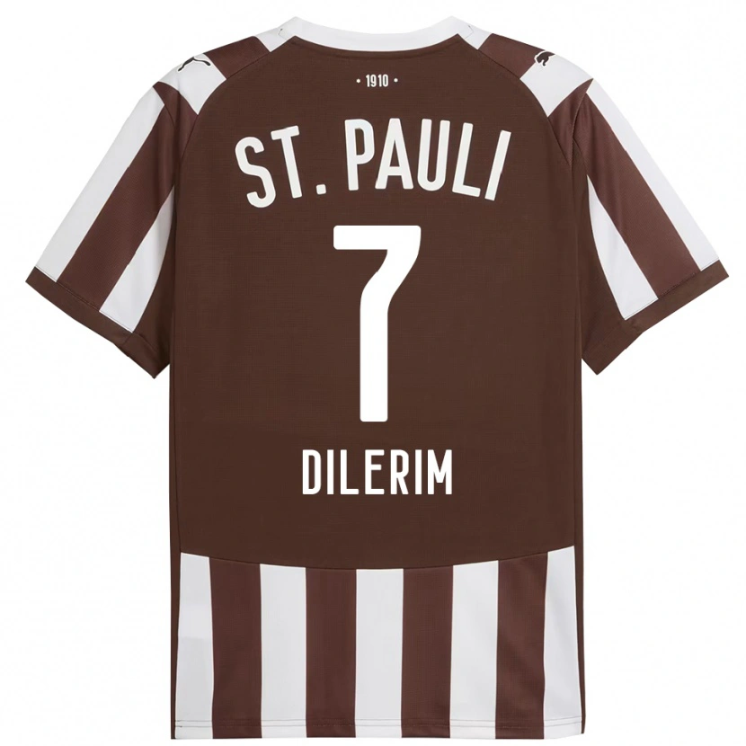 Danxen Uomo Maglia Taylan Dilerim #7 Caffè Bianco Kit Gara Home 2025/26 Maglietta