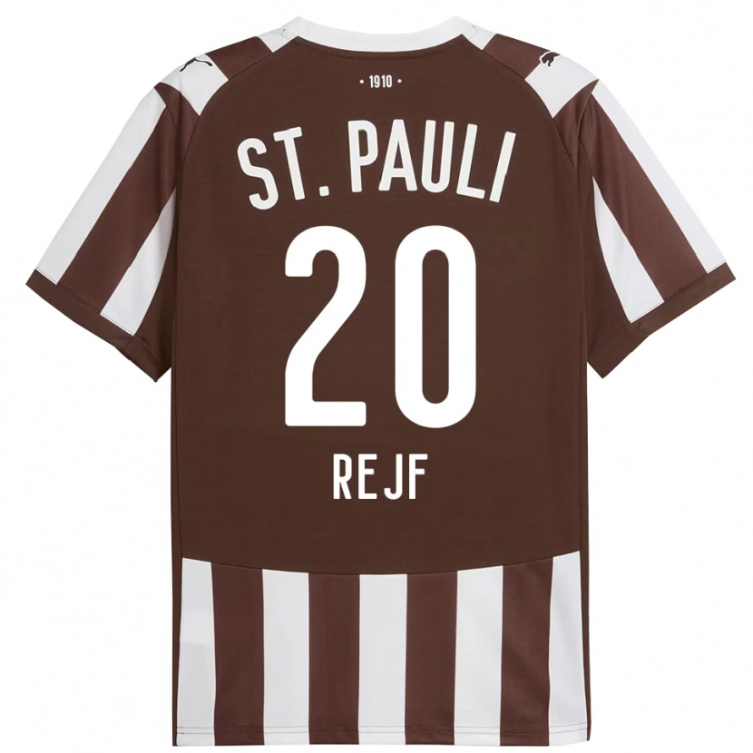 Danxen Uomo Maglia Petr Rejf #20 Caffè Bianco Kit Gara Home 2025/26 Maglietta