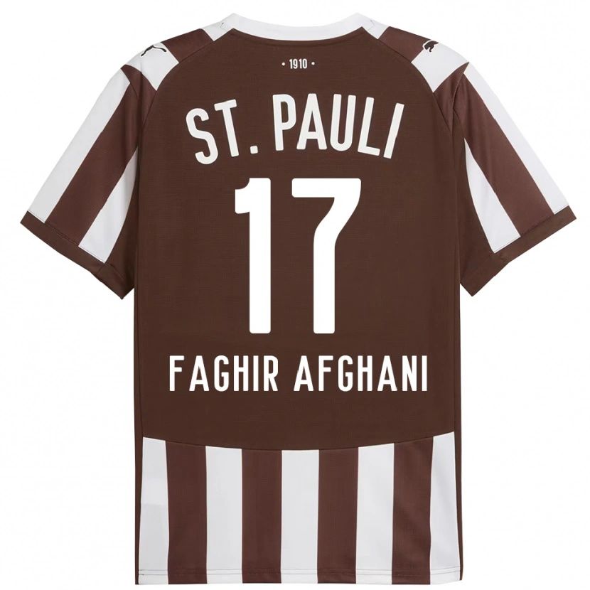 Danxen Uomo Maglia Younan Faghir Afghani #17 Caffè Bianco Kit Gara Home 2025/26 Maglietta