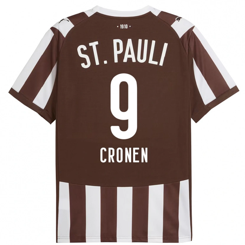 Danxen Uomo Maglia Florian Cronen #9 Caffè Bianco Kit Gara Home 2025/26 Maglietta