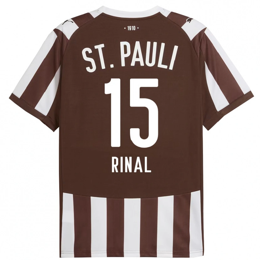 Danxen Uomo Maglia Selcuk Rinal #15 Caffè Bianco Kit Gara Home 2025/26 Maglietta