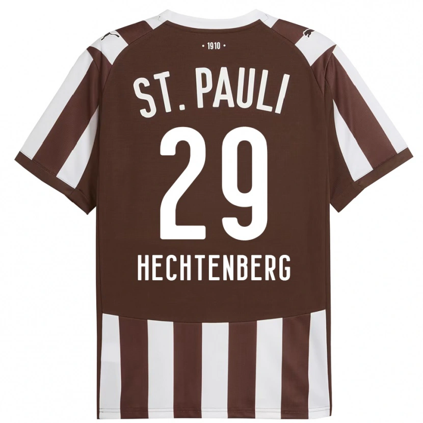 Danxen Uomo Maglia Julia Hechtenberg #29 Caffè Bianco Kit Gara Home 2025/26 Maglietta