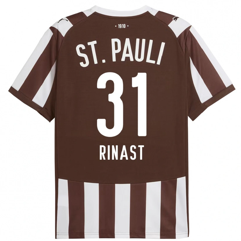 Danxen Uomo Maglia Rachel Rinast #31 Caffè Bianco Kit Gara Home 2025/26 Maglietta