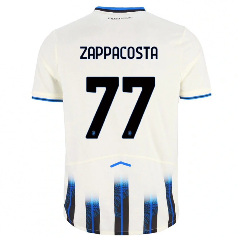 Danxen Uomo Maglia Davide Zappacosta #77 Bianco Blu Kit Gara Away 2025/26 Maglietta
