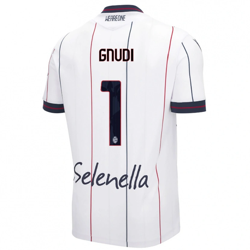 Danxen Uomo Maglia Riccardo Gnudi #1 Bianco Blu Royal Kit Gara Away 2025/26 Maglietta