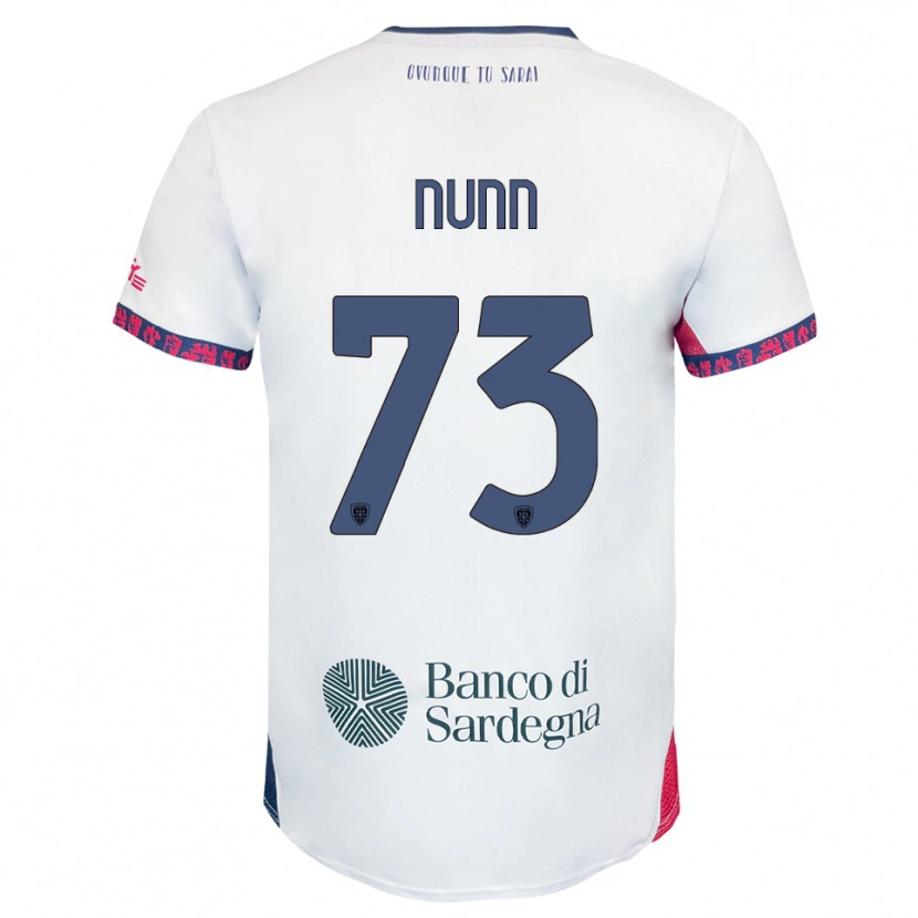 Danxen Uomo Maglia Jack Nunn #73 Bianco Blu Navy Rosso Kit Gara Away 2025/26 Maglietta